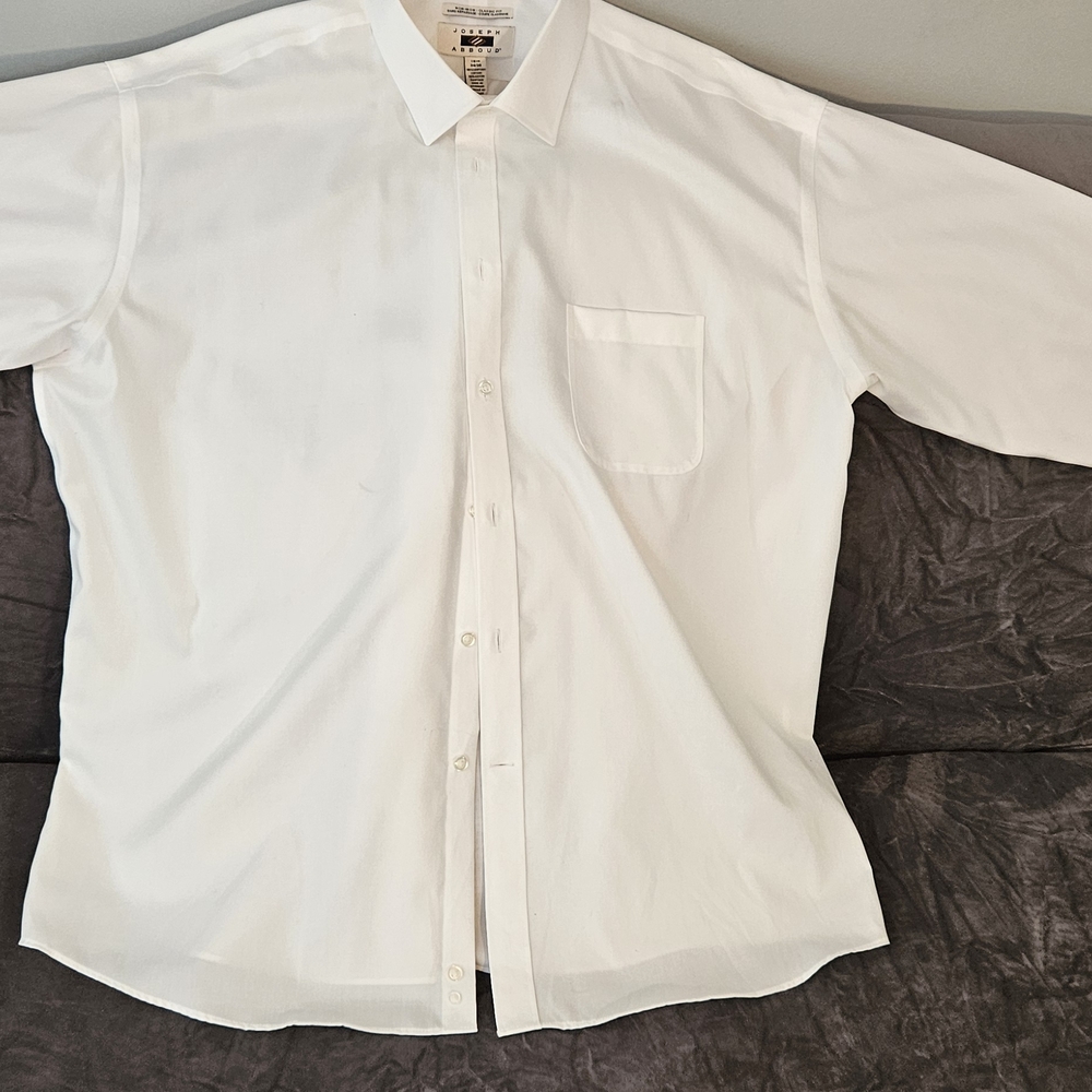 Joseph Crisp White Men's Dress Shirt